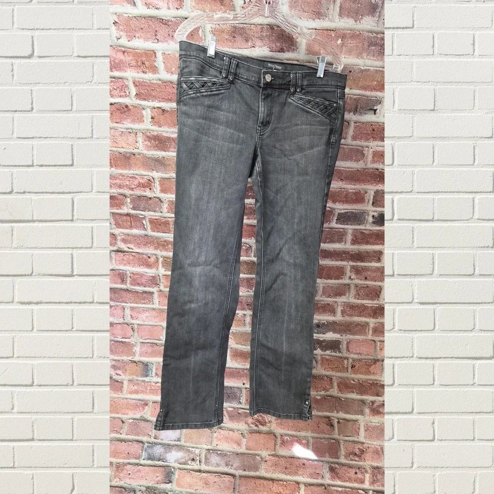 Women'sâWhite Houseâ Black Market Slim Leg Noir Denim Jeans Size 10